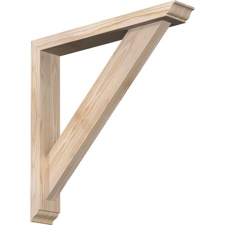 Traditional Traditional Smooth Bracket W/ Offset Brace, Douglas Fir, 3 1/2W X 22D X 22H